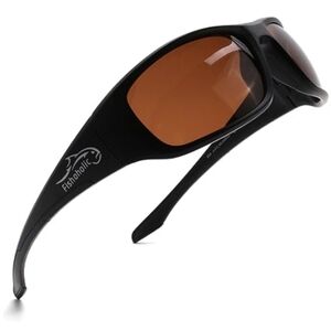 Pro Series Polarized Fishing Sunglasses Rubber Accents UV400 Protection Amber